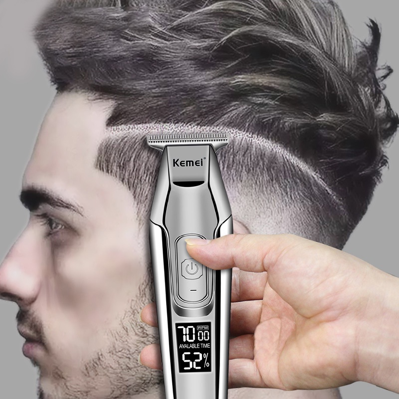 Kemei 5027 Barber Hair Trimmer Zero Gapped Cordless Edge Hair Clipper