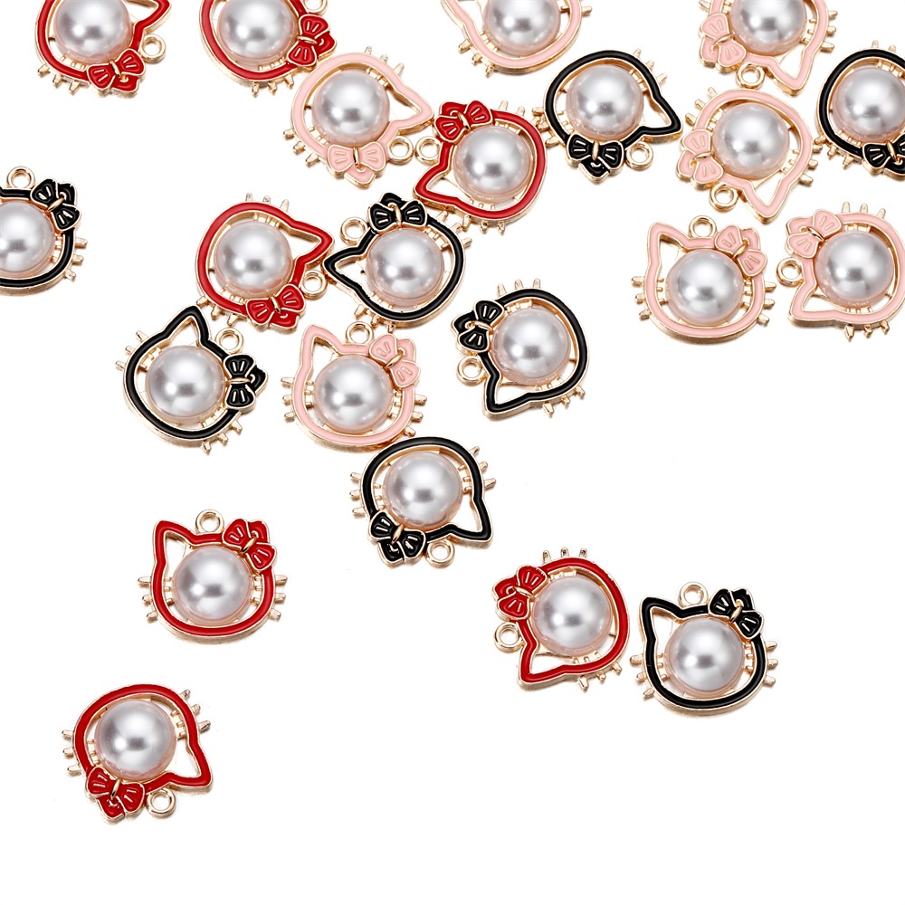 St.kunkka 5pcs ที่คาดผมแมวสีสันสดใสจี้โลหะผสมมุก DIY สำหรับสร้อยคอ Jewelry ราคา ถูกที่สุด ดีลบีเคเค แกลเลอรีภาพที่ 8