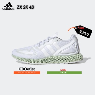 รองเท้าวิ่งผู้ชาย รองเท้ากีฬาผู้ชาย รองเท้าฟิตเนส  สี Cloud White Adidas ZX 2K 4D