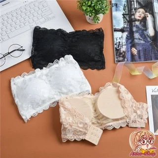 A21 เสื้อชั้นใน​เกาะอก​ลูกไม้​สวย ๆ แบบมีตะขอหลัง มีฟองน้ำ ❌ไม่มีสายใส❌