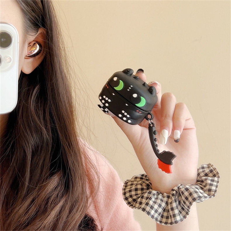 For Samsung Galaxy Buds Core Case Cartoon Star of Cappy Samsung Buds FE Silicone Soft Case Cute Chicken Shark Samsung Buds2 Pro Cartoon Night Fury - รูปที่ 4