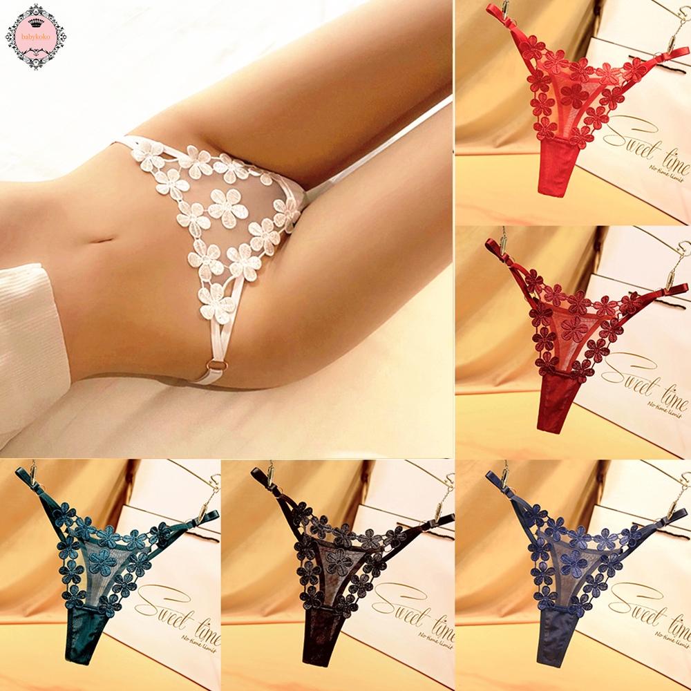 Women's Low Rise See-Through Mesh G-String Thongs – Sheer Nylon/Spandex Underwear