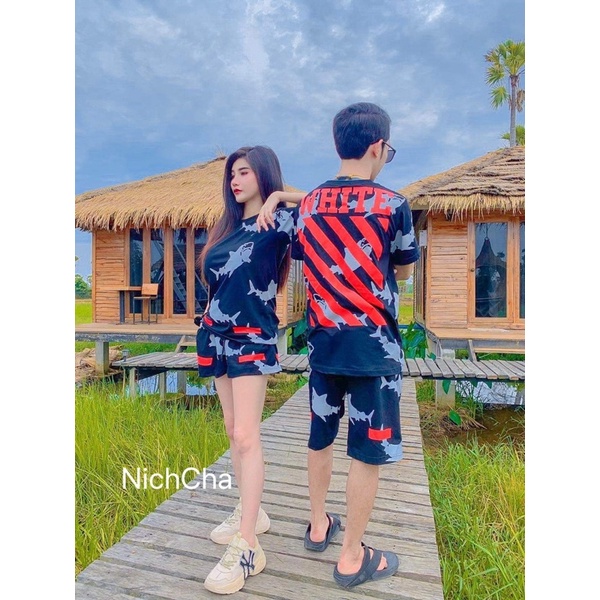 ขาสั้นฉลาม offwhite ผ้าcotton ใส่สบาย มีกระเป๋าข้าง  #4