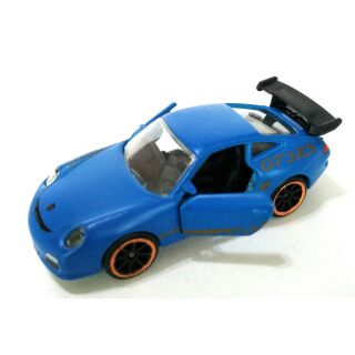 Majorette Porsche 911 GT3 RS 1:59 Blue ใหม่ ไม่มีกล่อง  โมเดลรถปอร์เช่ 911 มาจอเร็ตต์ รถสปอร์ต ซุปเปอร์คาร์