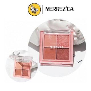 NEW!! พาเลท 4 ช่อง MERREZCA Eye Color palette โทนสีน้ำตาล อายชาโดว์พาเลต 4 สี สวยครบจบในตลับเดียว #5608