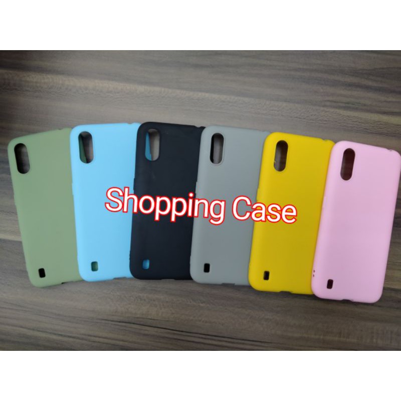 SHC888 SAMSUNG A01 SIX CANDY CASE PREMIUM SOFTCASE สี PLAIN