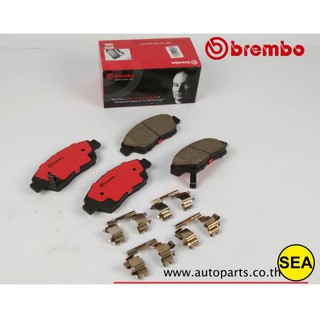 ผ้าเบรคหน้า BREMBO รุ่น CERAMIC สำหรับ HONDA CRX 1.6 Coupe  ปี92-96 (1เซต)