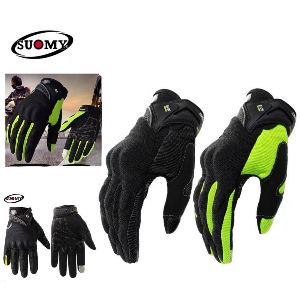 SUOMY ถุงมือสําหรับ RIDING ถุงมือรถจักรยานยนต์ SUOMY RACING MOTORBIKE MOTOCROSS RIDING ถุงมือเต็ม SU