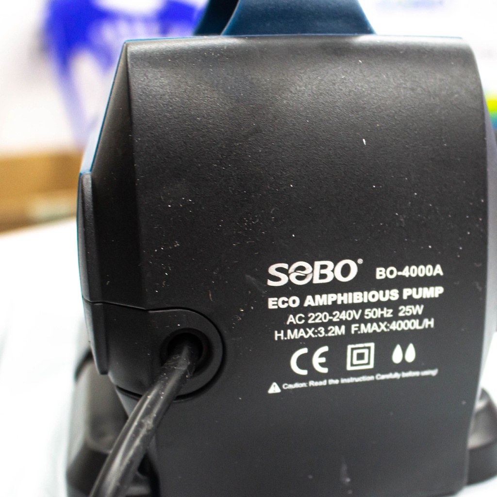 ปั๊มน้ำประหยัดไฟ SOBO BO-4000A ECO Water Pump 25 W ปั๊มน้ำพุ ปั๊มน้ำตก ปั๊มแช่ ปั๊มบ่อปลา BO4000A