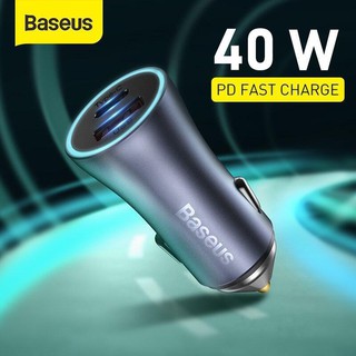 รุ่น Pro ❗️ Baseus ที่ชาร์จในรถ 40W หัวชาร์จในรถ ชาร์จในรถยนต์ usb Type C Car Charger สำหรับ iP Samsung Huawei zmi