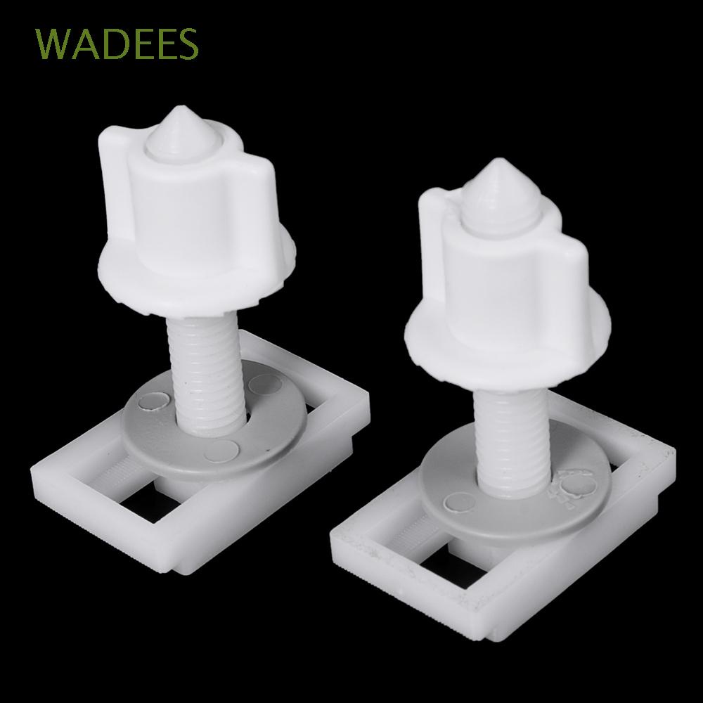 Wadees ชุดอะไหล่บานพับที่นั่งชักโครก PP สกรู น็อต แบบเปลี่ยน DIY