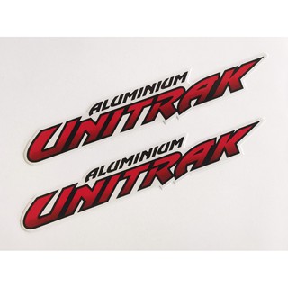 สติ๊กเกอร์ สวิงอาร์ม UNITRAK Kawasaki KR VICTOR SERPICO Ninja สติกเกอร์ Sticker สีแดง พื้นใส [2ชิ้น] แต่งรถ ติดสวิงอาร์ม