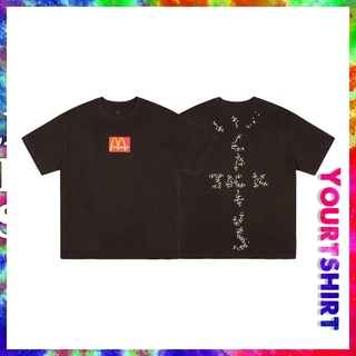 #T13 เสื้อยืดแขนสั้น ผ้าฝ้าย ขนาดใหญ่ พิมพ์ลาย Mcdonalds Mcdonalds สไตล์ฮิปฮอป วินเทจ สําหรับผู้ชาย