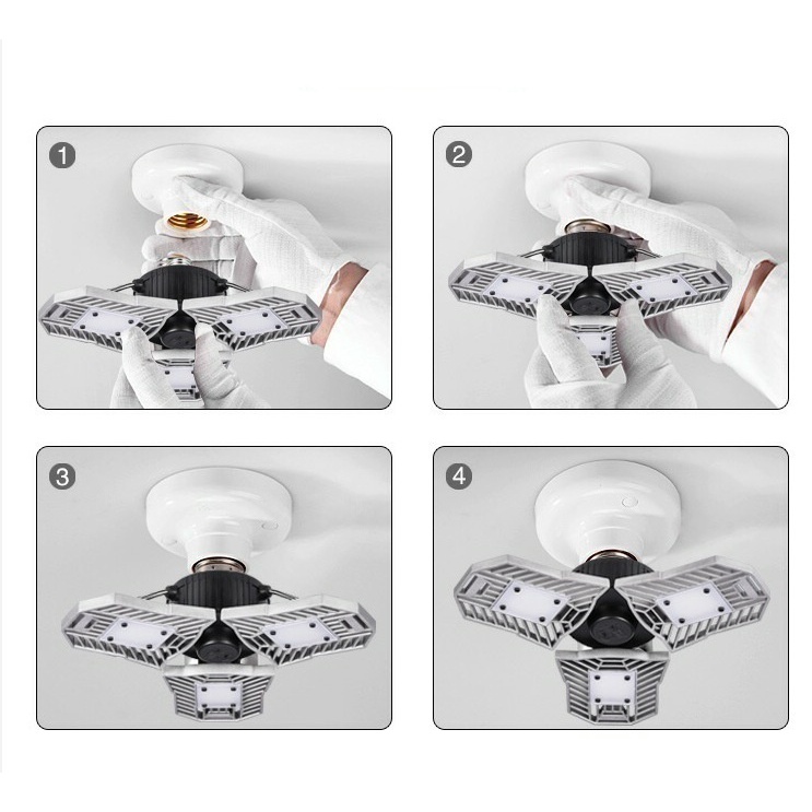 🔥💡โคมไฟหม้อแปลง 60 วัตต์ + ขั้วหลอดไฟ E27 เหมาะสำหรับโกดัง เหมือง โรงรถ ฯลฯ 220 โวลต์, 6000 ลูเมน - รูปที่ 6