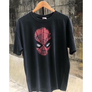 เสื้อยืดผ้าฝ้ายพิมพ์ลาย เสื้อยืดมือสอง Marvel Comics Spider-Man