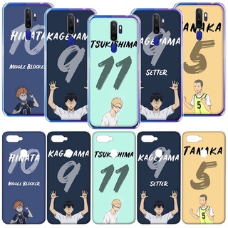 Gq79 เคสโทรศัพท์มือถือใส แบบนิ่ม ลาย Haikyuu Number สําหรับ OPPO A12 A12E A1K A37 A39 A57 A3s A5 A5s A7 A59 F1s Neo 9 AX5s AX7 2018