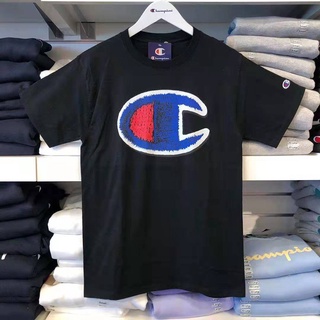 Champion เสื้อยืดลําลอง แขนสั้น คอกลม พิมพ์ลาย สําหรับผู้ชาย