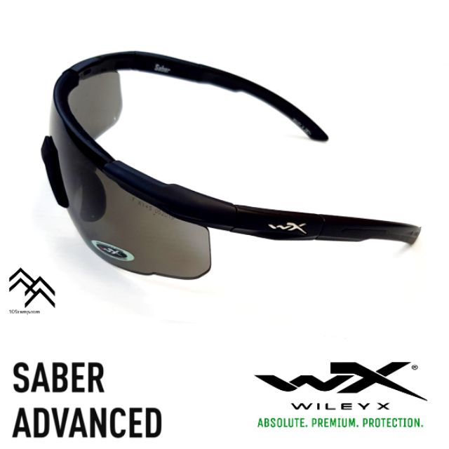 แว่นตาWileyX รุ่น SABER  ชุด 3 เลนส์ สามารถถอดสลับเลนส์ได้ เลนส์หนา 3 mm. พร้องกระเป๋าใส่ รับประกัน 1ปี ตัวแทนจำหน่าย