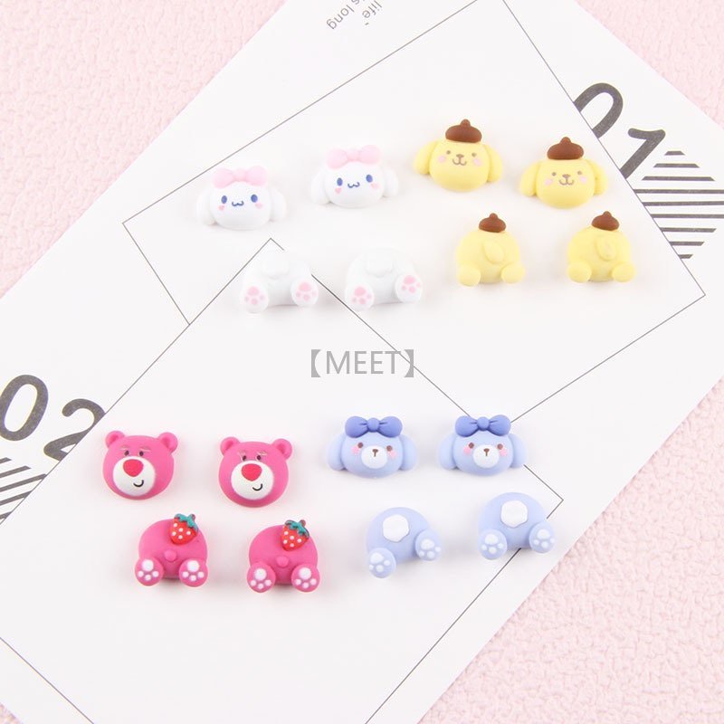 【MEET】1 ชิ้น/ถุง ทำเล็บสัตว์น่ารัก อุปกรณ์ DIY เรซิ่น การ์ตูนน่ารัก แพคเกจวัสดุกาวครีม 3Dสามมิติสต DIYวัสดุทำมือ อุปกรณ์เสริม เคสโทรศัพท์ ตกแต่งเล็บ