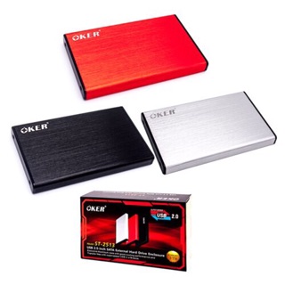 Box ฮาร์ดดิส OKER USB 2.0 รุ่น 2513และรุ่น2526 External HDD 2.5" SATA เป็นกล่องใส่ฮาร์ดดิสตัวเปลือยต้องการนำมาใช้แบบพกพา