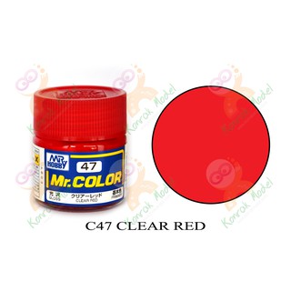 สีสูตรทินเนอร์ Mr.hobby Mr.color C47 Clear Red Gloss 10ml