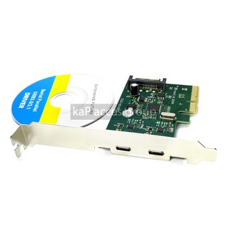 การ์ด PCI EXPRESS CARD TYPE C USB 3.1 (2 PORT)