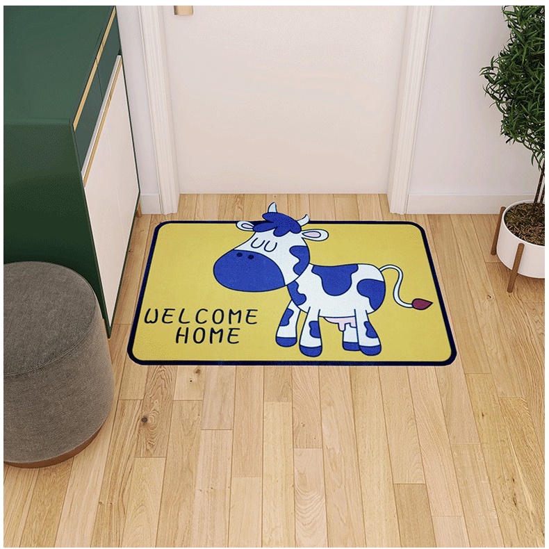 พรมเช็ดเท้า พรมปูพื้น ซับน้ำได้ดี นุ่มสบาย ด้านล่างเป็นยางกันลื่น รุ่นลายการ์ตูน#B016 - รูปที่ 7