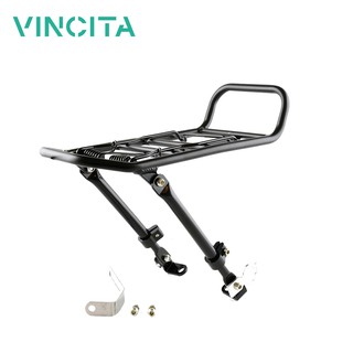 Vincita ตะแกรงหน้าจักรยาน มีสปริง ยึดกับหลัก V-Brake พร้อมน็อต สีดำ น้ำหนักเบา ติดตั้งง่าย วินสิตา C003