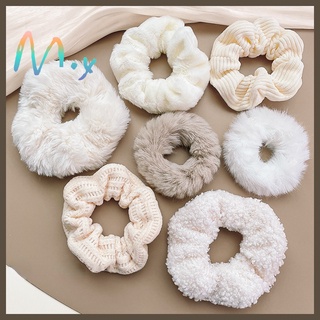 Trendy Women Accessories Fashion Plush White Hair Rope