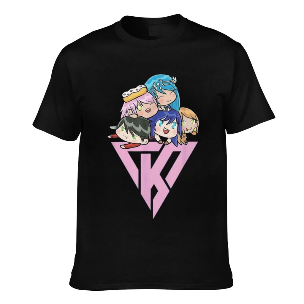 Gacha Life Funneh Krew Moe Muu เสื้อยืดผ้าฝ้ายผู้ชาย