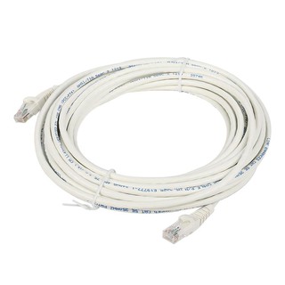 สาย Lan เชื่อมต่ออินเตอร์เน็ต สายนำสัญญาณเครือข่าย Ethernet CAT5E LINK US-5020LZ-1 10 ม. สีขาว LAN CABLE LINK CAT5E US-5