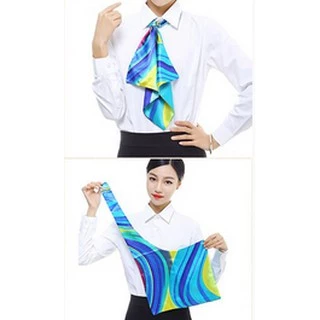 ผ้าพันคอยูนิฟอร์ม ผ้าพันคอสำเร็จรูป ผ้าไหมซาติน(พร้อมส่ง)