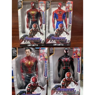 Spider-Man SpiderMan โมเดล สไปเดอร์แมน เปิดไฟที่หน้าอกได้ กดแล้วมีเสียงมีไฟ แบบใส่และแบบถอดหน้ากาก avenger end game