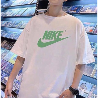 เสื้อยืด Nike งานป้าย สกรีนนูน สีเขียว ผ้าคอตตอนมิลล์