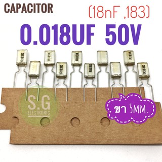 ((ชุด 10ชิ้น)) 0.018uF 50v Capacitor / ตัวเก็บประจุ / คาปาซิเตอร์