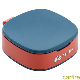 [ff86]Pill Storage Box Plastic Portable Pill Container with Lid and Grids for Travelling