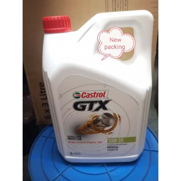 CASTROL GTX 10W30 ENGINE OIL 3L KANCIL, KELISA, VIVA