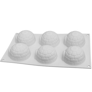 Igloo silicone moulds แม่พิมพ์ ซิลิโคน 6 ช่อง ลายบ้านน้ำแข็ง (สีแรนดอม)