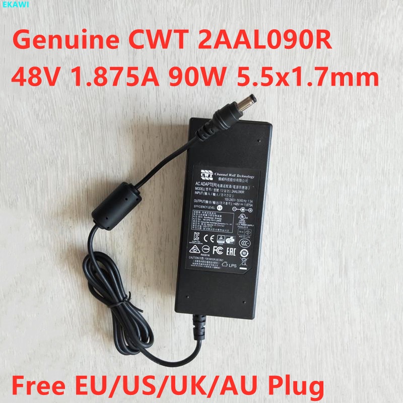 48V 1.875A 90W 5.5x1.7 มม.CWT 2AAL090R AC Power Supply Adapter สําหรับ Hikvision Hard Disk Video Rec