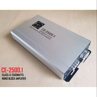 CE-2500.1 AMP CLASS-D พาวเวอร์แอมป์ คลาสดีขับเสียงเบส 2500w ขับดอก10นิ้วโครงหล่อ 2500Wx1 maX (สีเงิน)