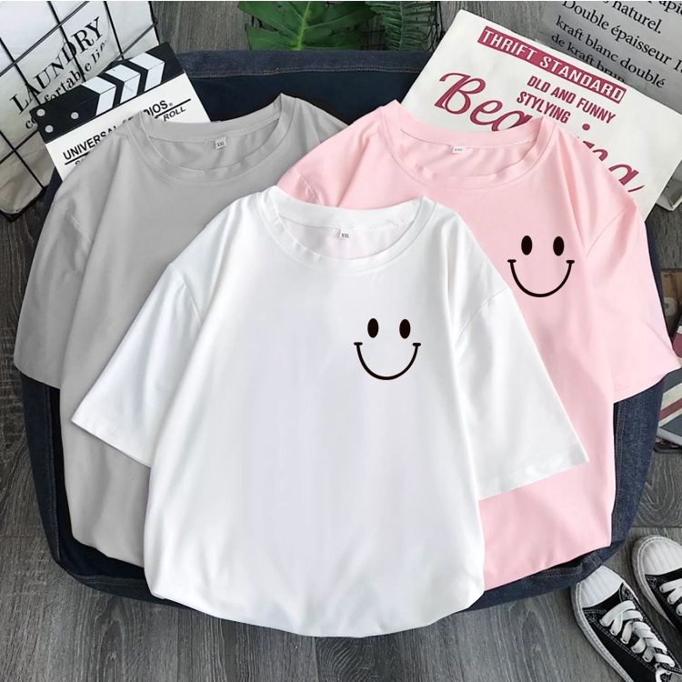 D270เสื้อยืดแขนสั้ง ผ้านุ่มยืดได้ใส่สบายฯ ลายแฟชั่งสวยน่ารักใส่ได้ทั้งชายและหญิง