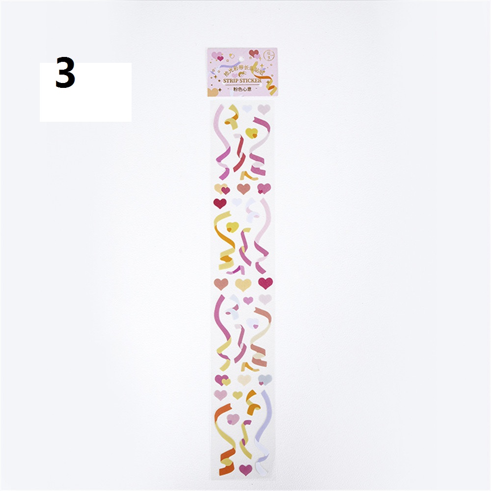 1Pcs Ribbon Series Long Strip Stickers Ribbon Photo Album Decoration ...
