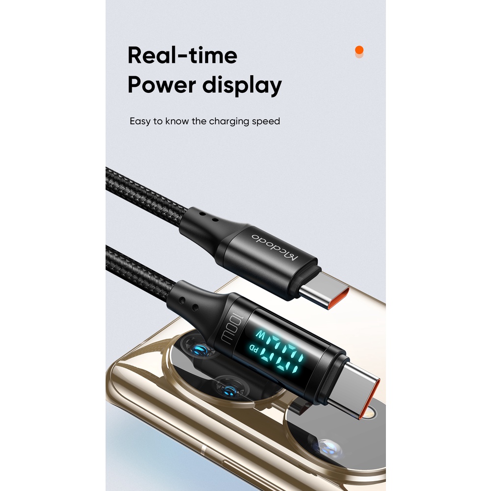 Mcdodo สายชาร์จดิจิทัล 36W PD ชาร์จเร็ว เข้าได้กับ Lightning Type C Micro Usb CA-106 107 108 103 110