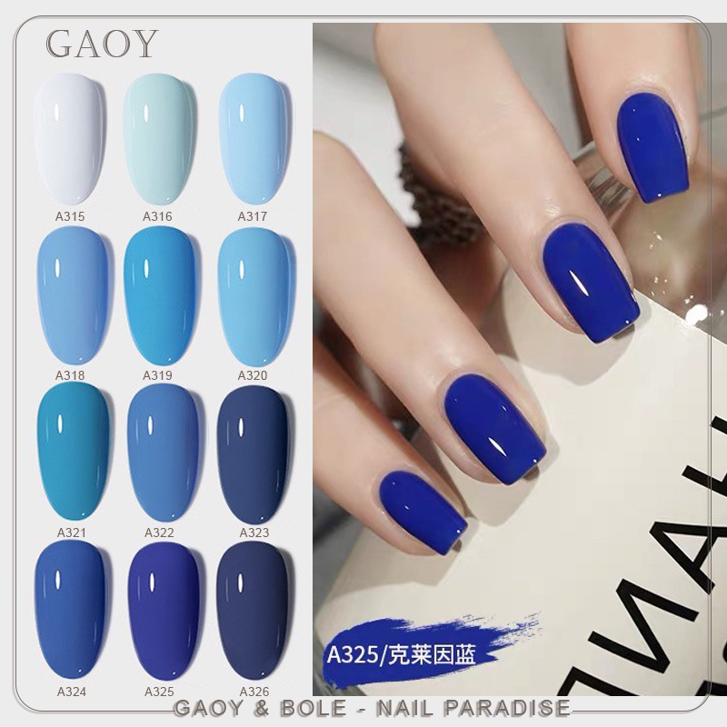พร้อมส่งสีเจล อบ A-series GAOY A315-A326 สีเจลกอยรุ่นใหม่12สี KLEIN BLUE SERIES สีสวย เม็ดสีแน่น ทาง่าย 12ml ขายปลีก-ส่ง