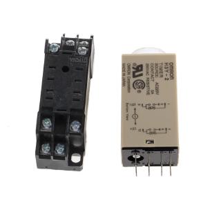 cre ac 220 v h 3 y - 2 เพาเวอร์ on time delay relay จับเวลา 1 . 0~30 นาทีฐานซ็อกเก็ต