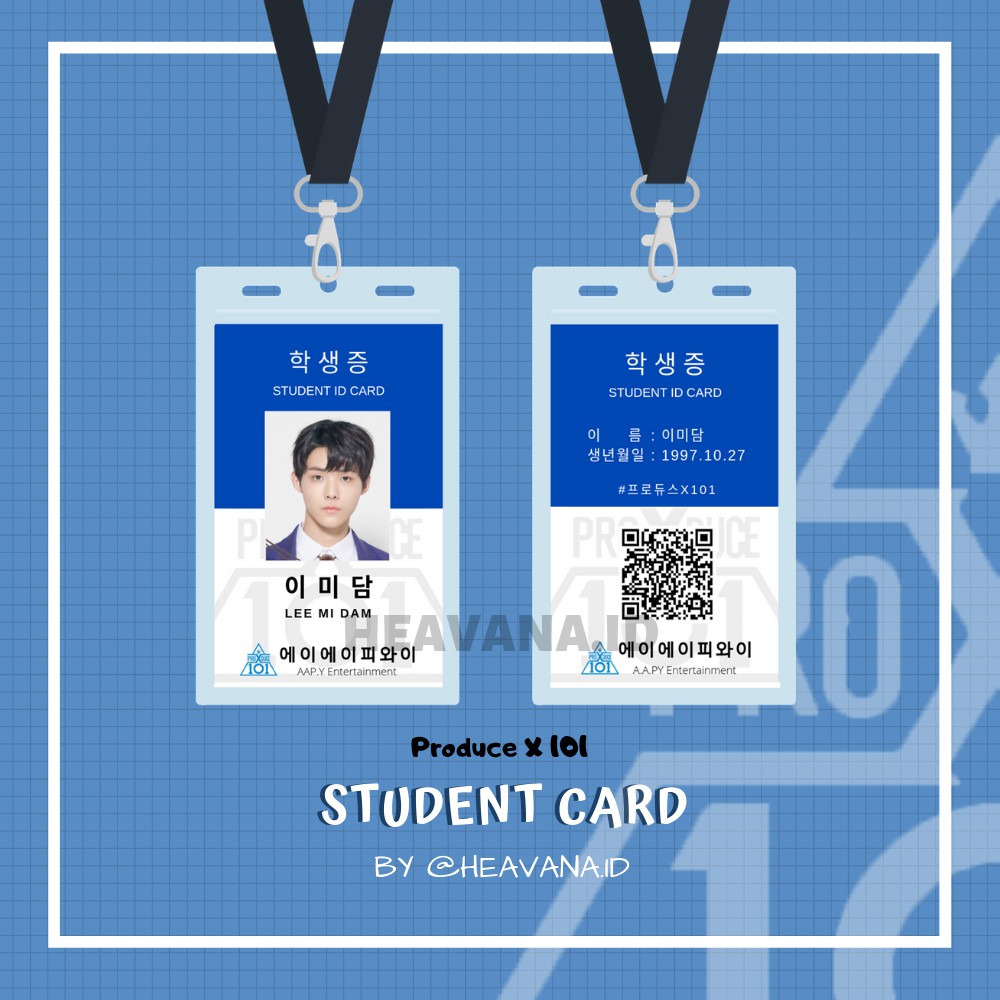 [ซื้อ 2 แถม 1] PRODUCE X 101 - บัตรประจําตัวนักเรียน (POST 3)