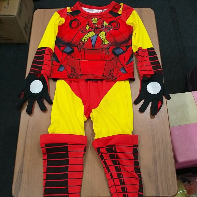 ชุดซุปเปอร์ฮีโร่ ชุดไอรอนแมนAA-0418 (6) Size เด็กเล็ก Size S (1-2) Size M (2-3) Size L (3-4) Size 1 