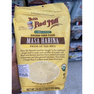 แป้งข้าวโพด ออร์แกนิค ตรา บ๊อบส เรด มิลล์ 680 G. Organic Golden Corn Flour Masa Harina ( Bob’s Red Mill )