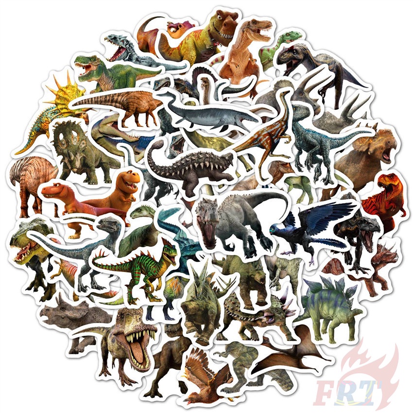 50Pcs/Set ❉ Dinosaur Series 01 Kids Educational Rewards Stickers ❉ DIY Fashion Mixed Luggage Laptop Skateboard Doodle Decals Stickers