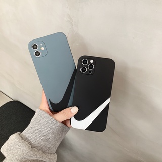 เคสโทรศัพท์มือถือ ขอบตรง ป้องกันกล้อง ขอบตรง ลาย Nike รวมทุกอย่าง สําหรับ iPhone 12Promax 7 8 8Promax